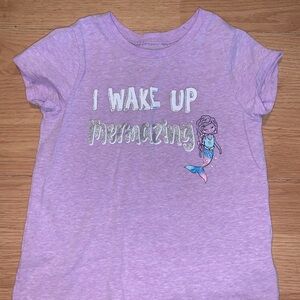 Girls' Lavender 'I Wake Up Mermazing' Graphic Tee
